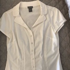 Tailored short sleeve summer blouse